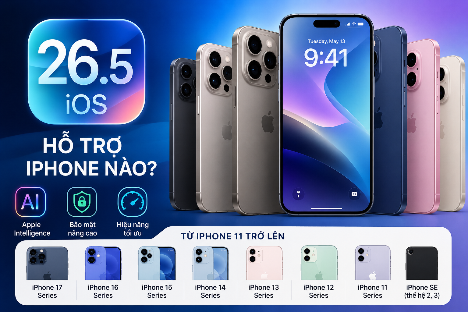 iOS 26.5 Hỗ Trợ iPhone Nào? Danh Sách Thiết Bị Được Cập Nhật Đầy Đủ Nhất