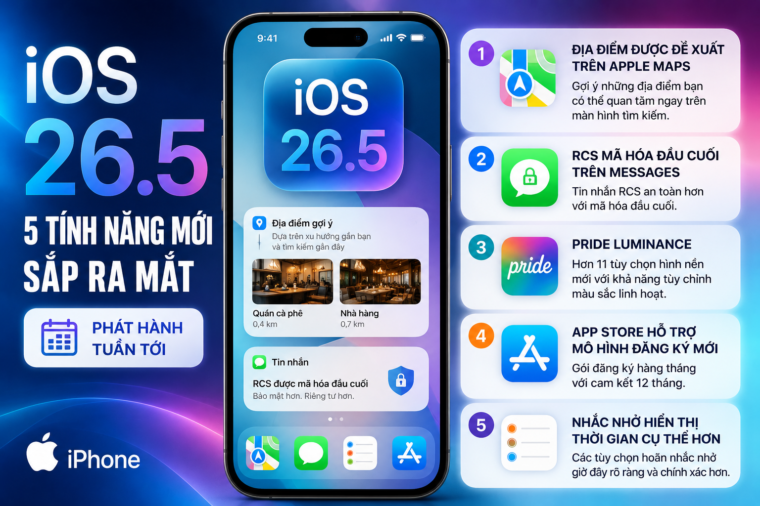 iOS 26.5 sắp ra mắt với 5 tính năng mới cực hữu ích cho iPhone