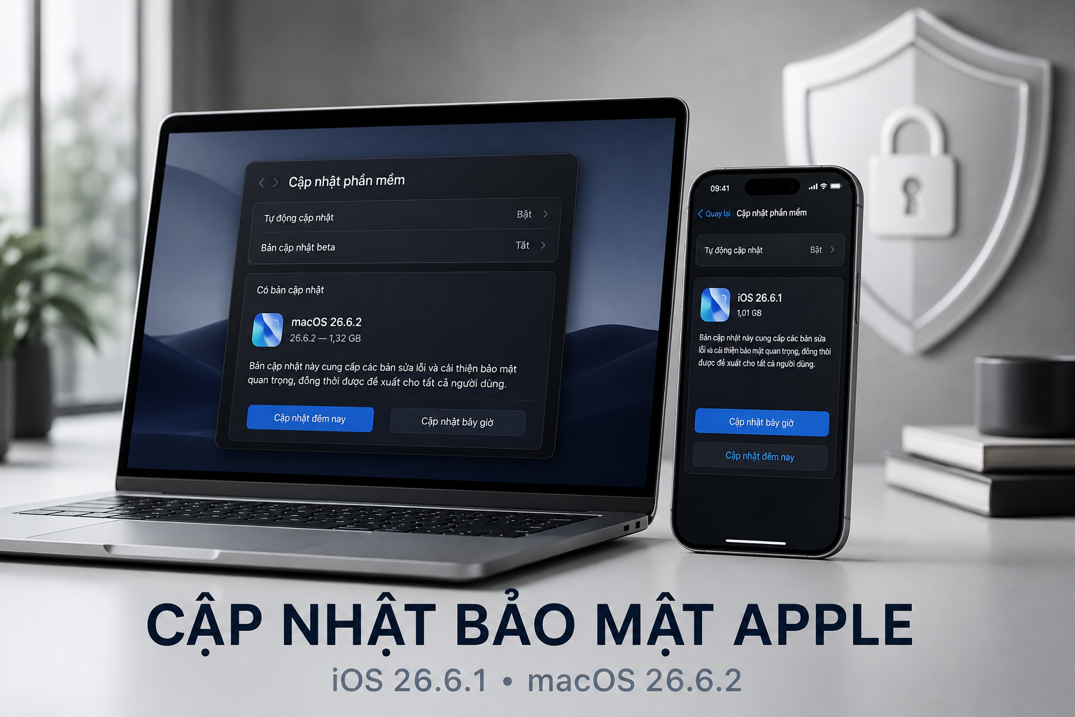 iOS 26.6.1 và macOS 26.6.2 vá gần 30 lỗ hổng: Cách kiểm tra iPhone, Mac đã cập nhật an toàn chưa
