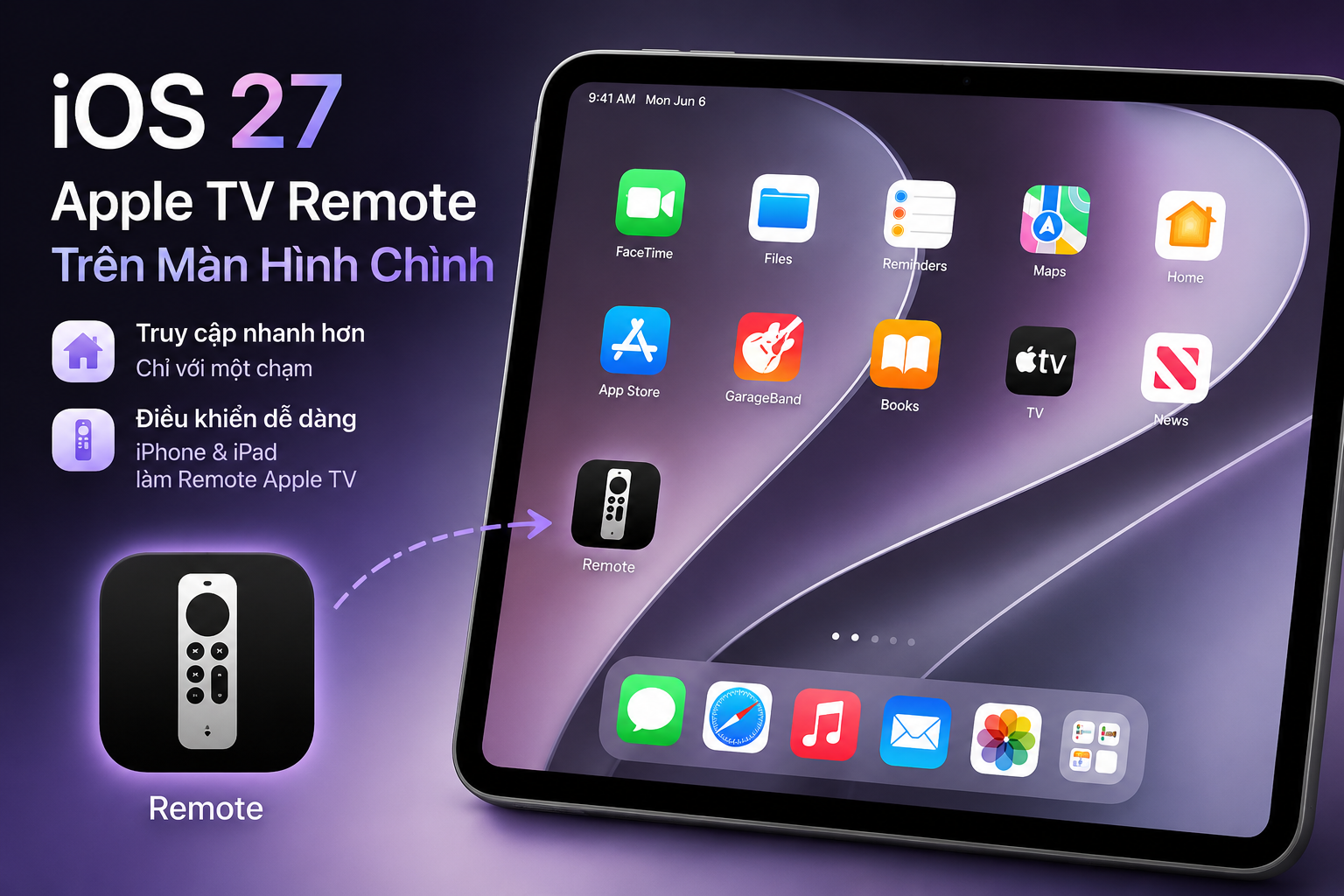iOS 27 Cho Phép Đưa Điều Khiển Apple TV Trở Lại Màn Hình Chính iPhone