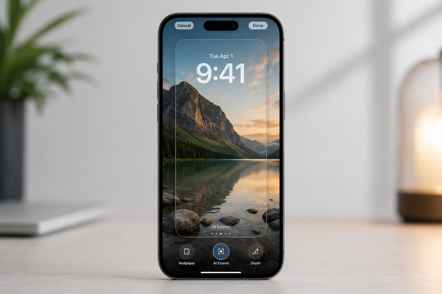 Ảnh không vừa màn hình khóa? iOS 27 dùng AI tự mở rộng hình nền mà không phải crop