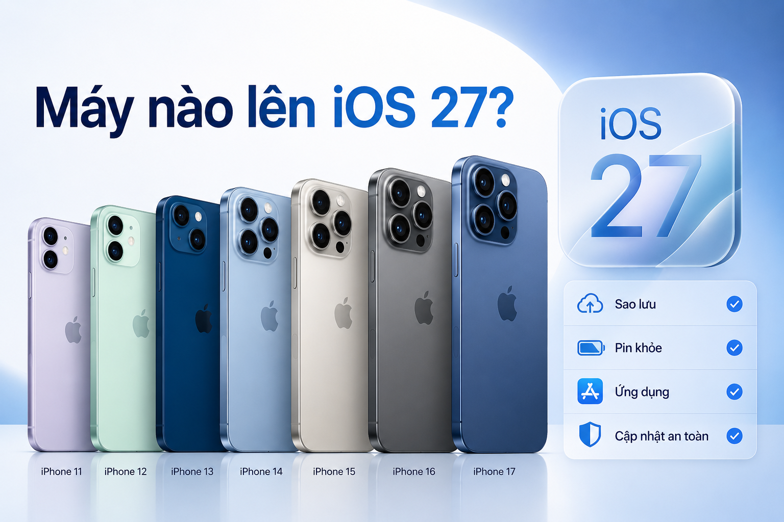 iOS 27 hỗ trợ iPhone nào? Checklist cập nhật an toàn và các tính năng không phải máy nào cũng có