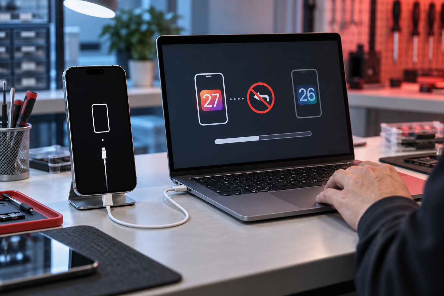 iPhone đã lên iOS 27 không thể hạ iOS 26 nguyên nhân và cách xử lý