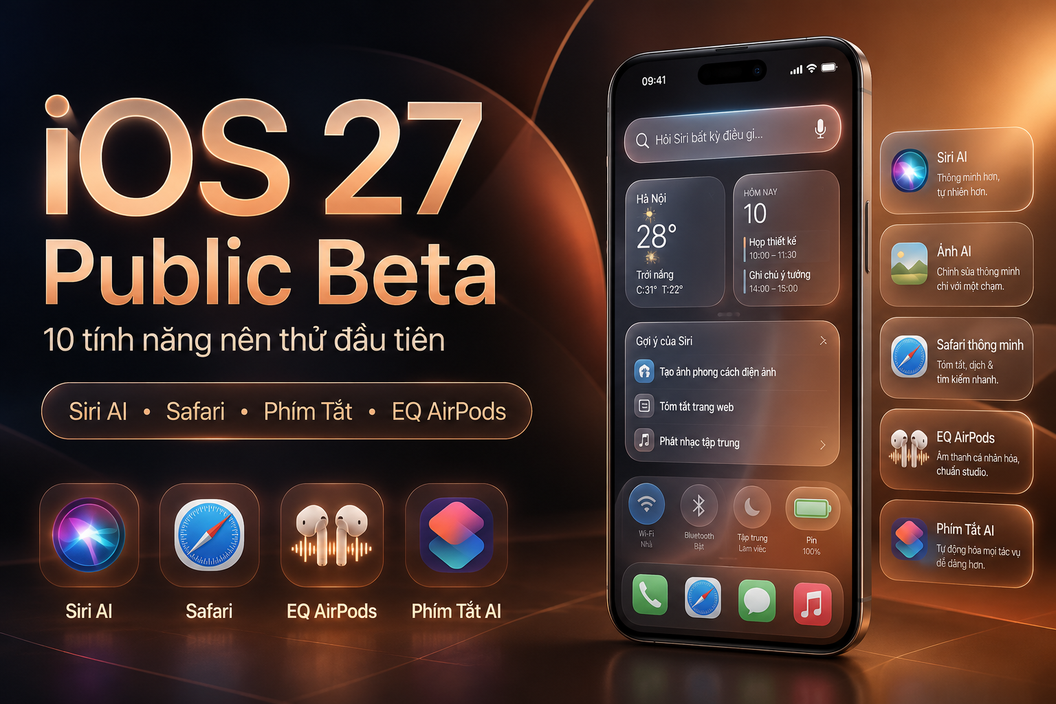iOS 27 Public Beta có gì mới? 10 tính năng nên thử đầu tiên