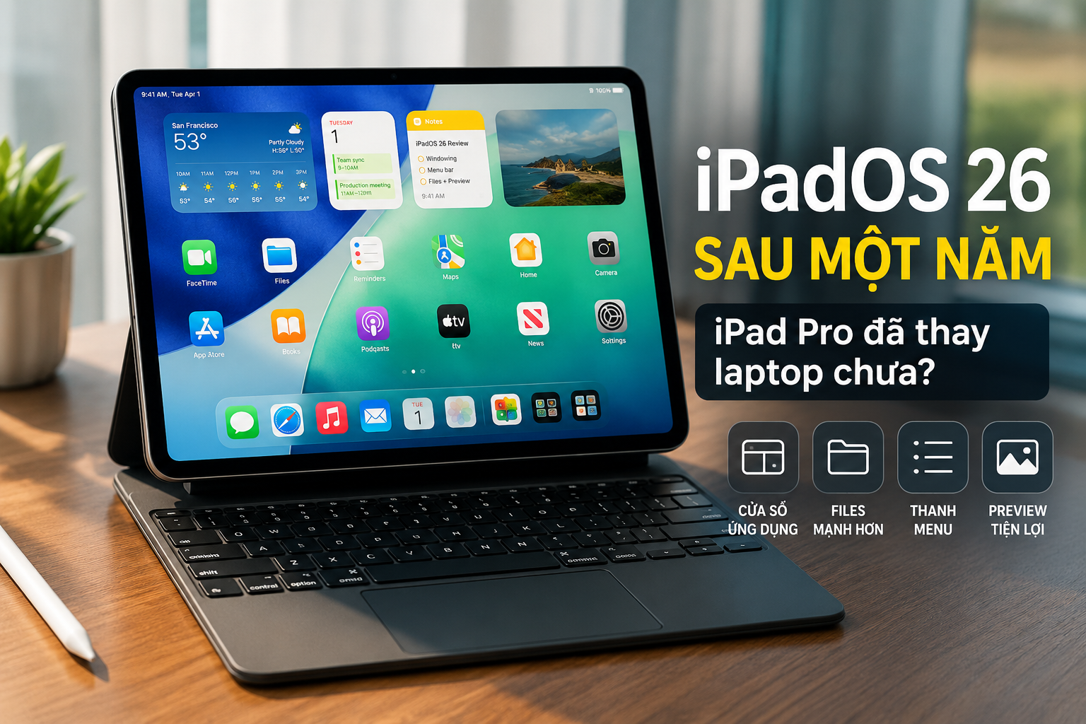 iPadOS 26 sau một năm: iPad Pro đã thay được laptop chưa?