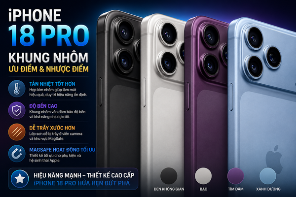 iPhone 18 Pro Tiếp Tục Dùng Hợp Kim Nhôm: Tản Nhiệt Tốt Nhưng Vẫn Có Một Nhược Điểm