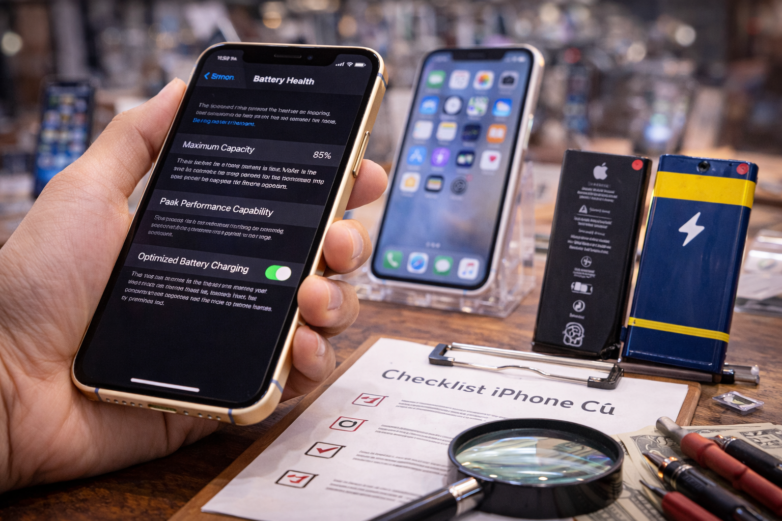 iPhone cũ pin bao nhiêu % là tốt? Khi nào cần thay pin để dùng ổn định? (2025)