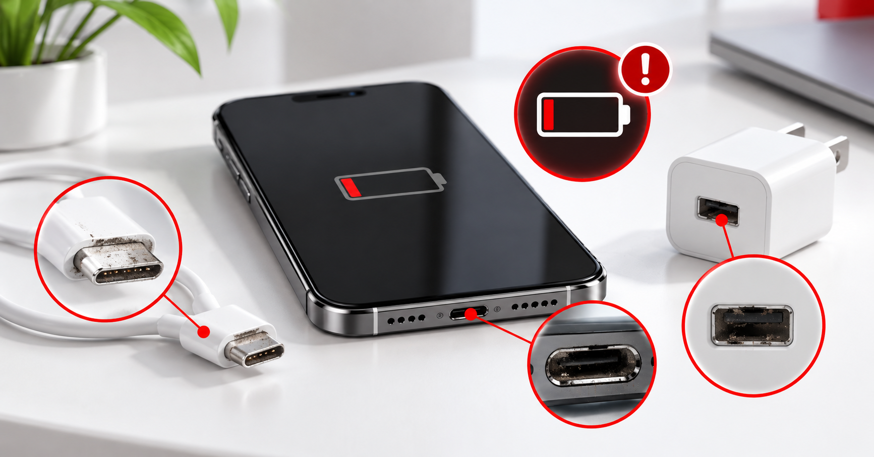 iPhone sạc không vào hoặc sạc chậm Cách kiểm tra trước khi mang đi sửa