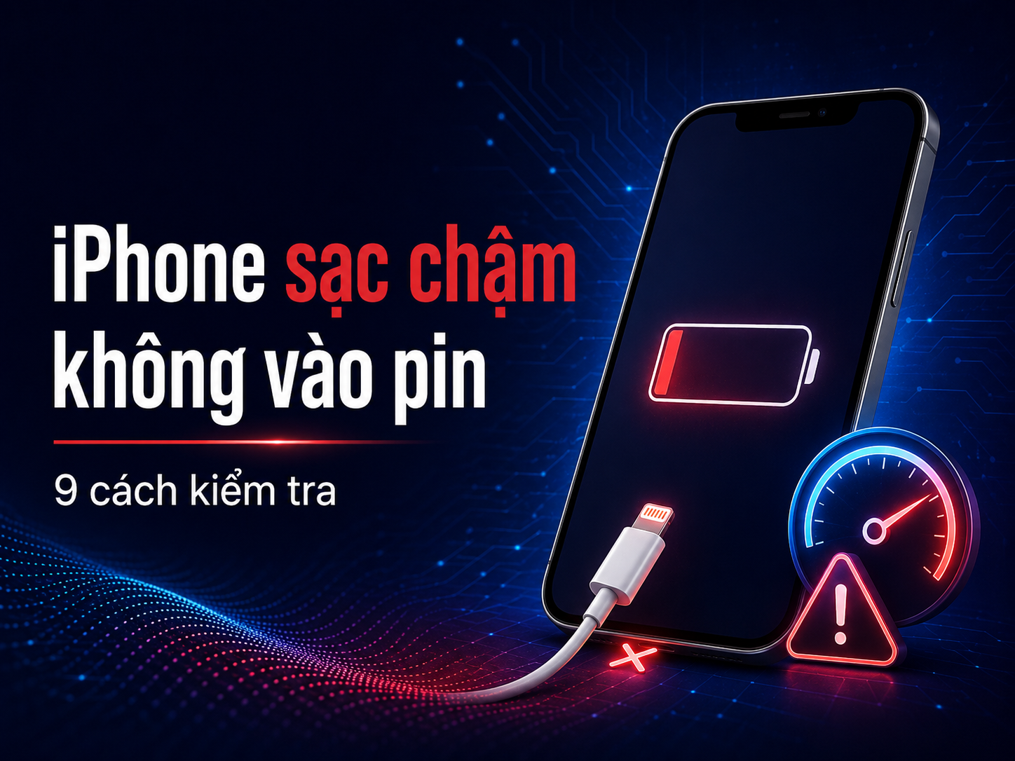 iPhone sạc không vào pin hoặc sạc cực chậm: 9 bước kiểm tra trước khi sửa