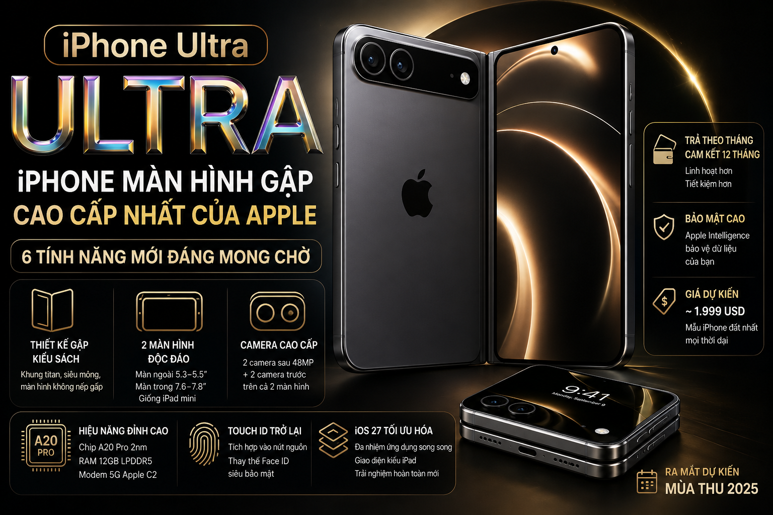 iPhone Ultra Sắp Ra Mắt: 6 Nâng Cấp “Khủng” Đáng Mong Chờ Nhất