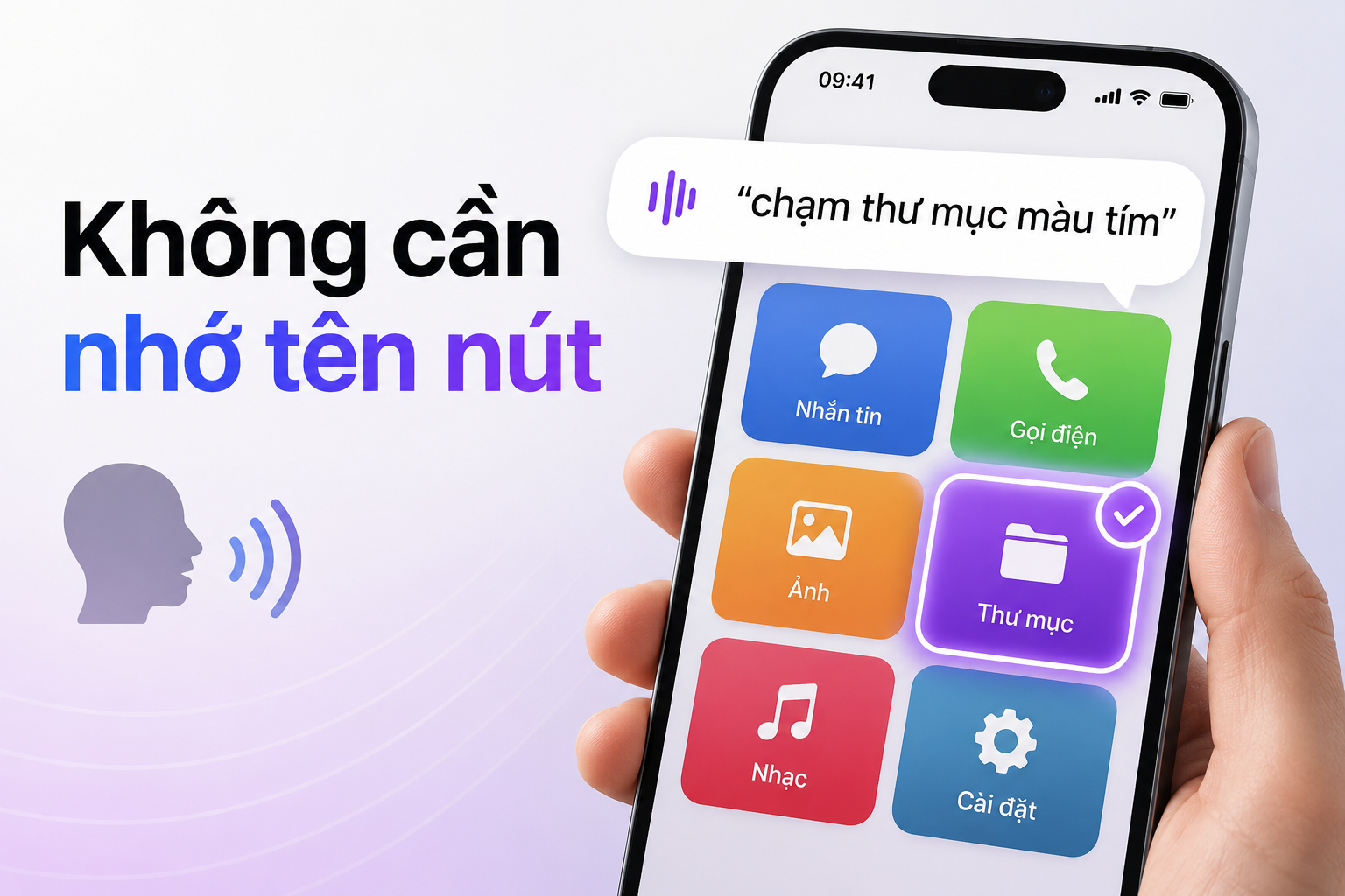 Khẩu Lệnh dùng ngôn ngữ tự nhiên: Điều khiển iPhone và iPad mà không cần nhớ tên nút