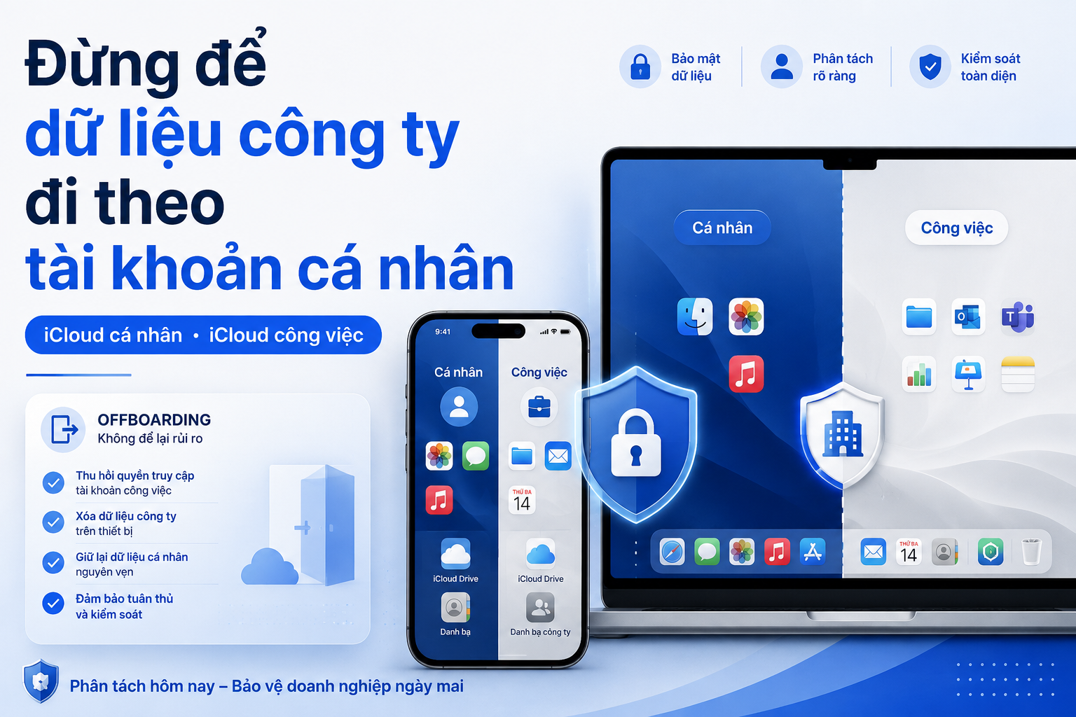 Không trộn iCloud công việc với iCloud cá nhân: Checklist bảo vệ dữ liệu doanh nghiệp trên thiết bị Apple