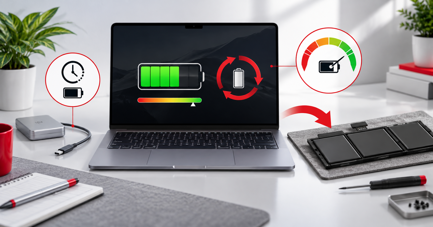 Cách kiểm tra pin và số lần sạc MacBook Bao nhiêu chu kỳ thì nên thay pin