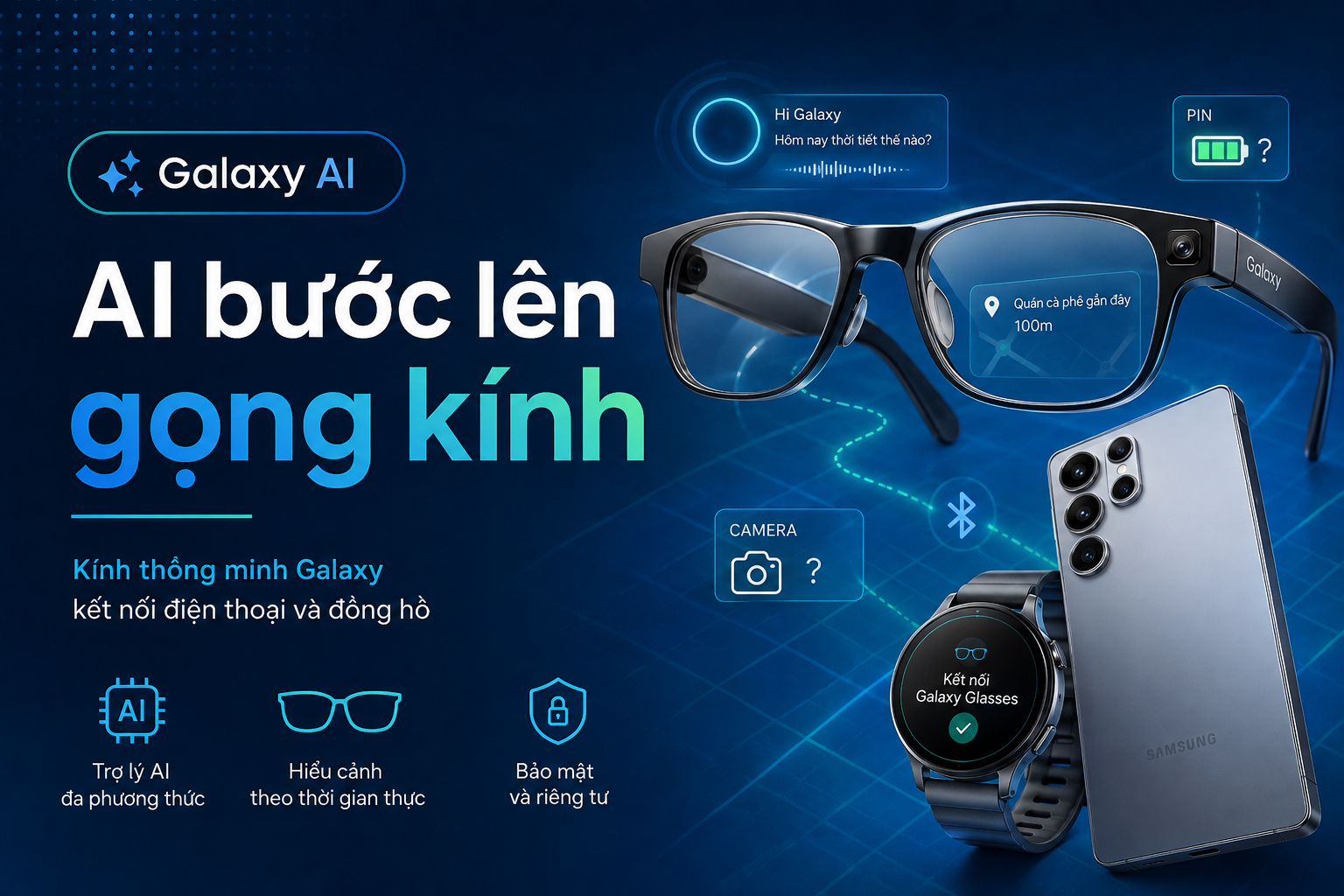 Kính thông minh Galaxy có gì mới? Samsung đưa AI vào gọng kính dùng hằng ngày như thế nào