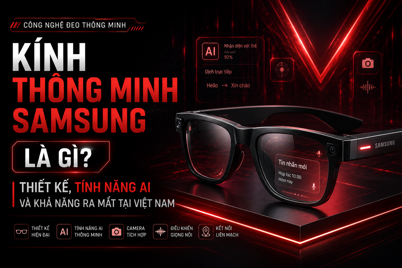 Kính thông minh Samsung là gì? Tính năng AI đáng chú ý
