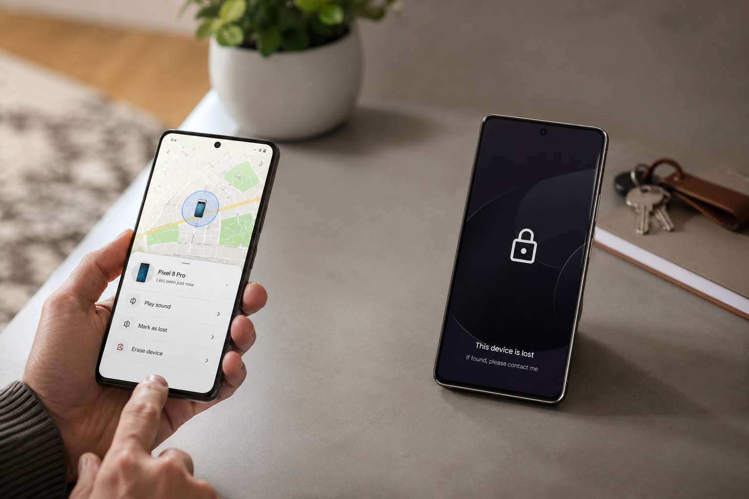 Cách dùng Mark as lost trên Find Hub Android 17 khi điện thoại bị mất