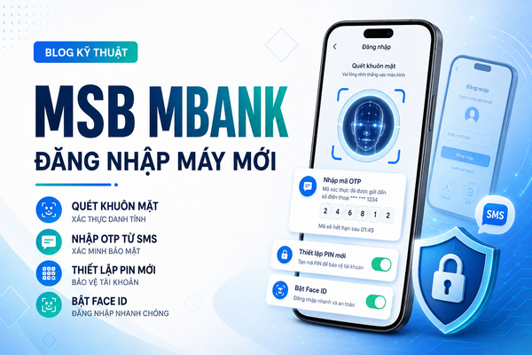 MSB mBank trên điện thoại mới: Cách đăng nhập, quét khuôn mặt và thiết lập lại PIN/Face ID
