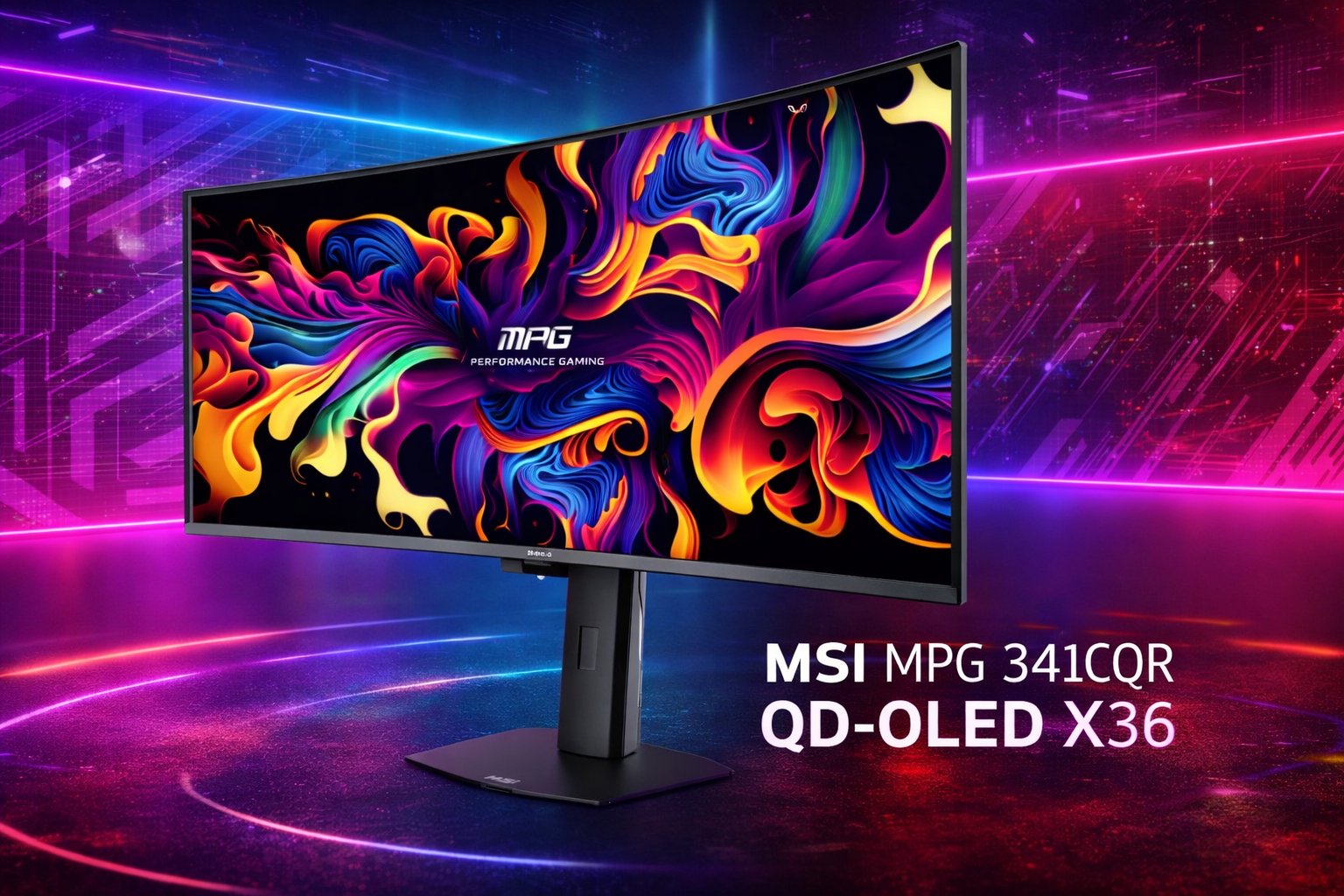 MSI MPG 341CQR QD-OLED X36: Màn hình cong 34 inch, tần số quét 360Hz, dùng tấm nền QD-OLED Gen 5