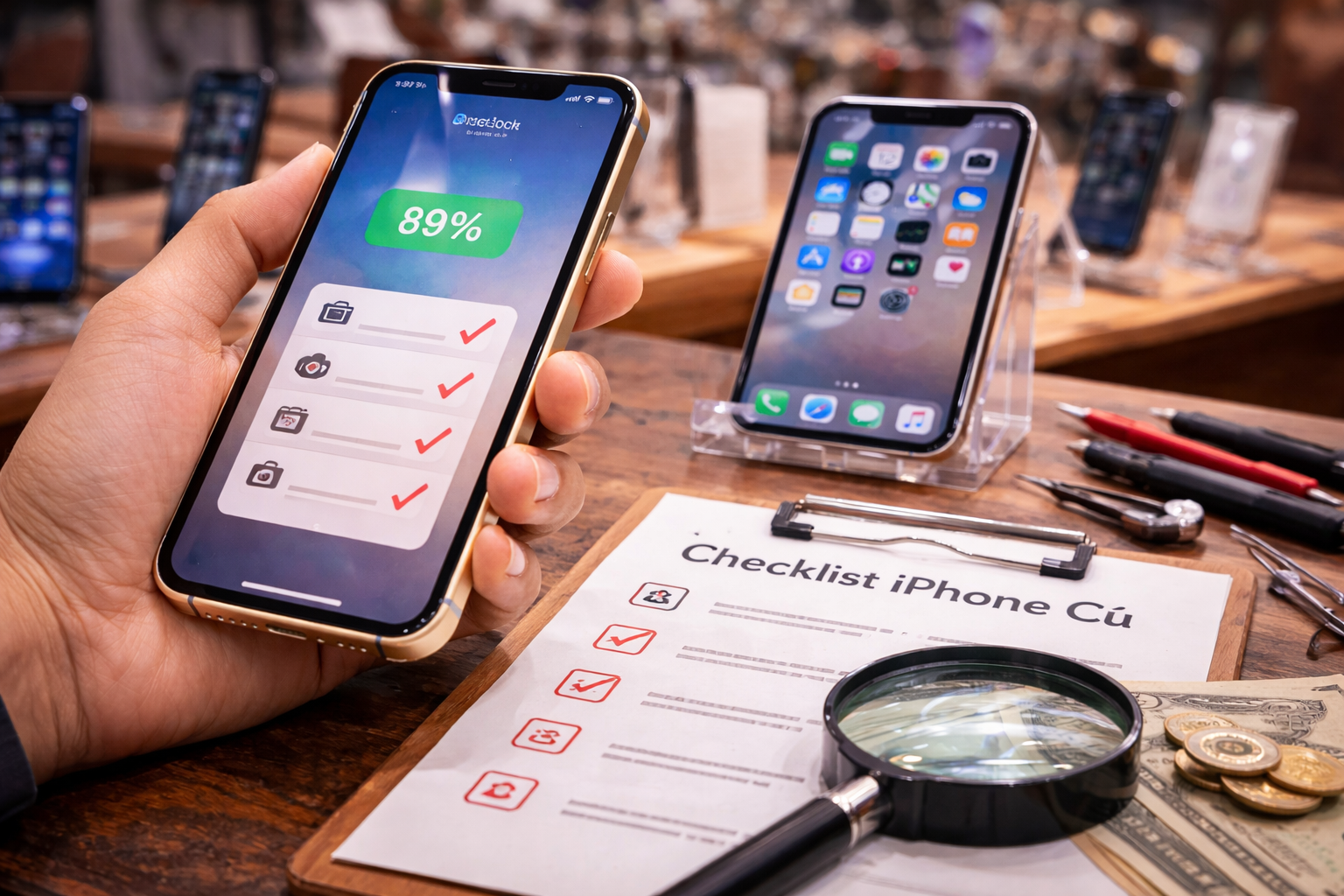 Mua iPhone cũ cần kiểm tra những gì? Checklist đầy đủ từ A–Z (2025)