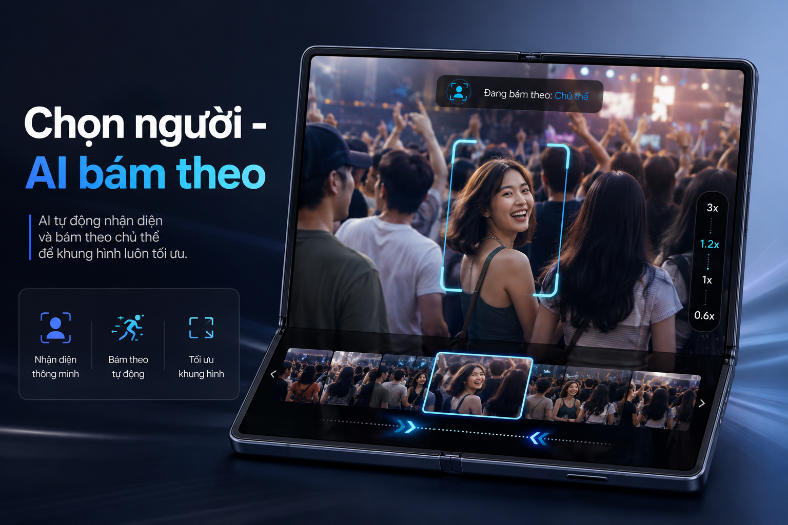 My FanCam trên Galaxy Z Fold8 là gì? Cách tự động bám chủ thể và chỉnh khung video