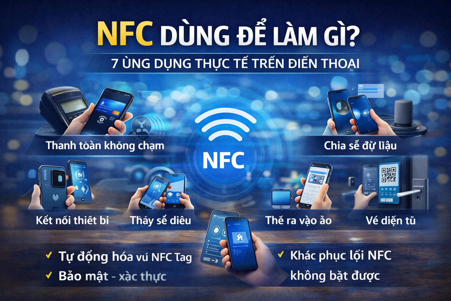 NFC dùng để làm gì? 7 ứng dụng thực tế của NFC trên điện thoại (2025)