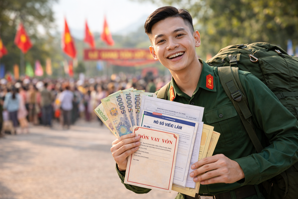 Từ 1/1/2026, công dân hoàn thành nghĩa vụ quân sự được hưởng chính sách mới chưa từng có