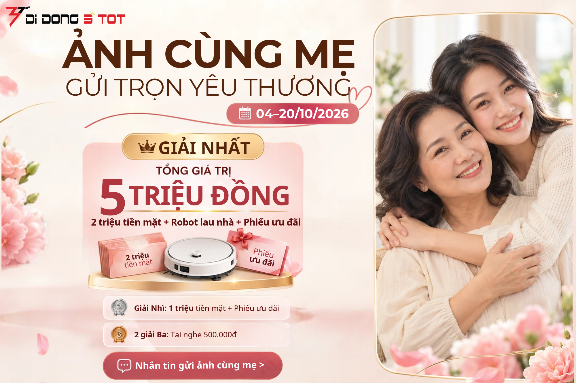 Ảnh Cùng Mẹ 20/10: Gửi yêu thương, nhận quà 5 triệu