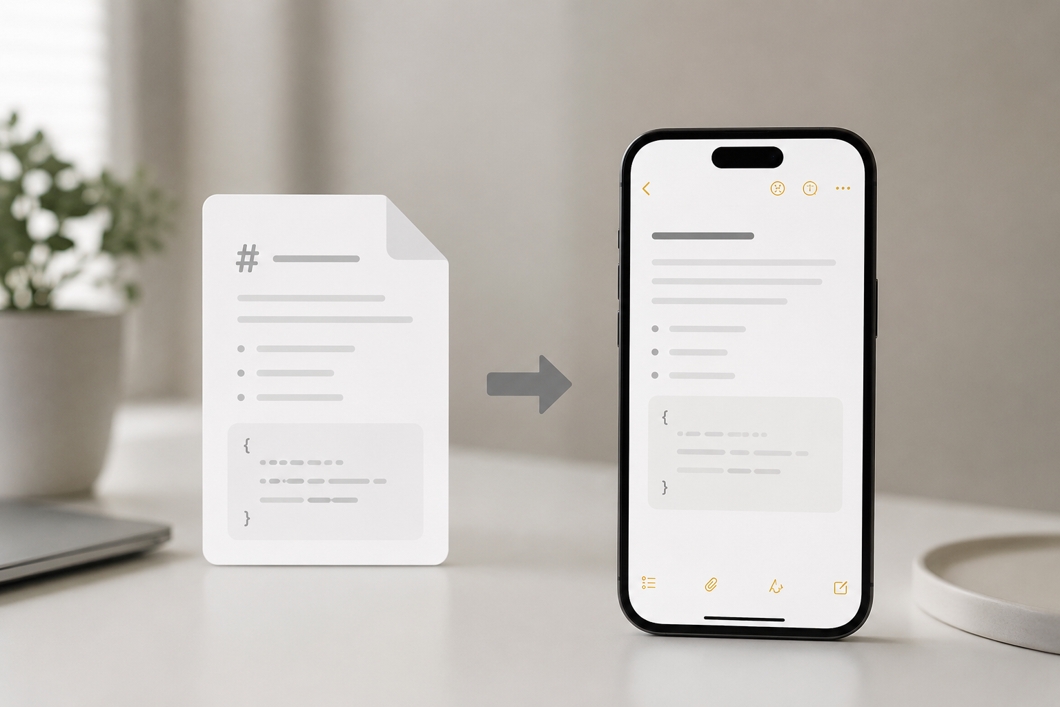 Cách nhập file Markdown (.md) vào Ghi chú trên iPhone iOS 26