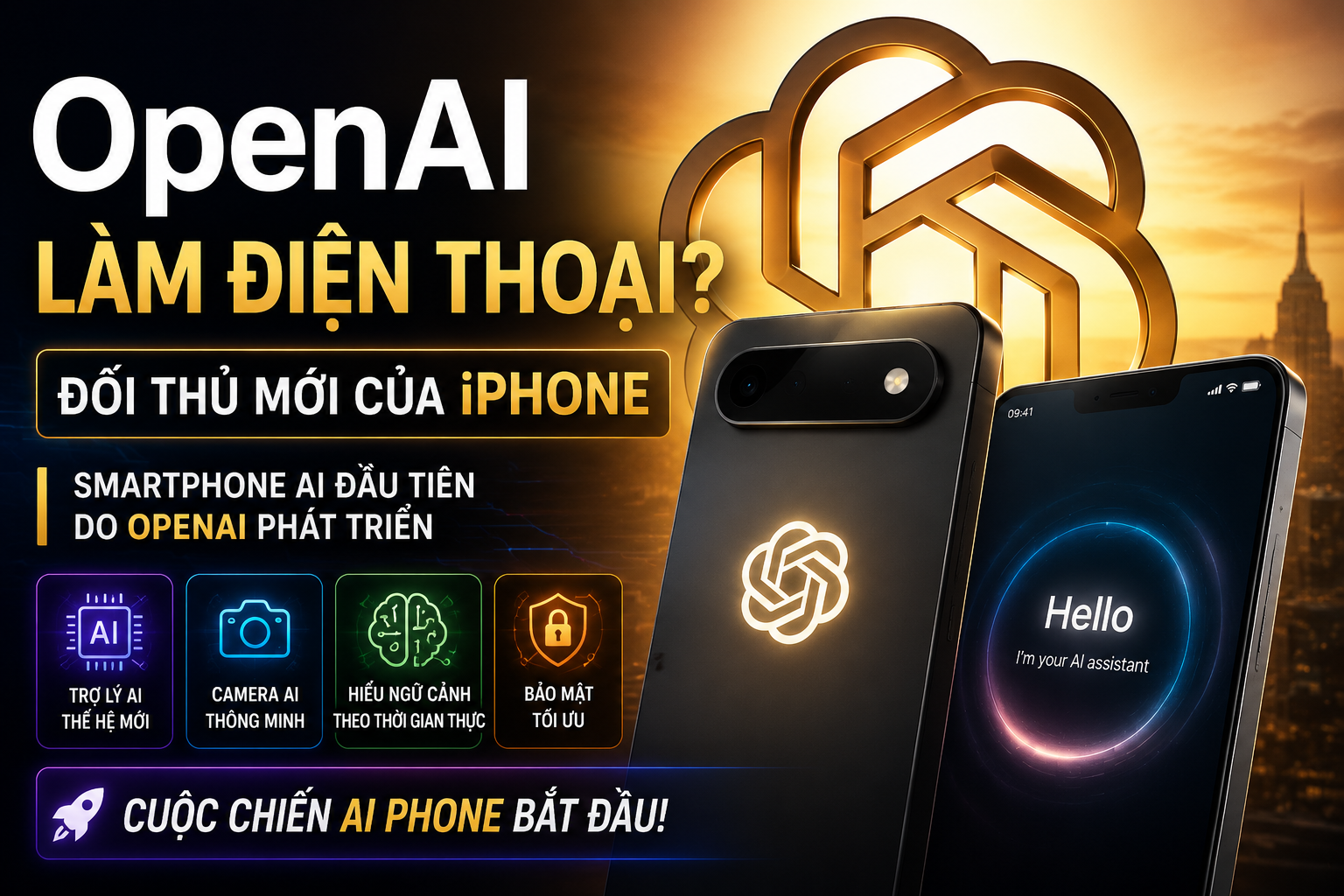 OpenAI đang phát triển smartphone cạnh tranh với iPhone