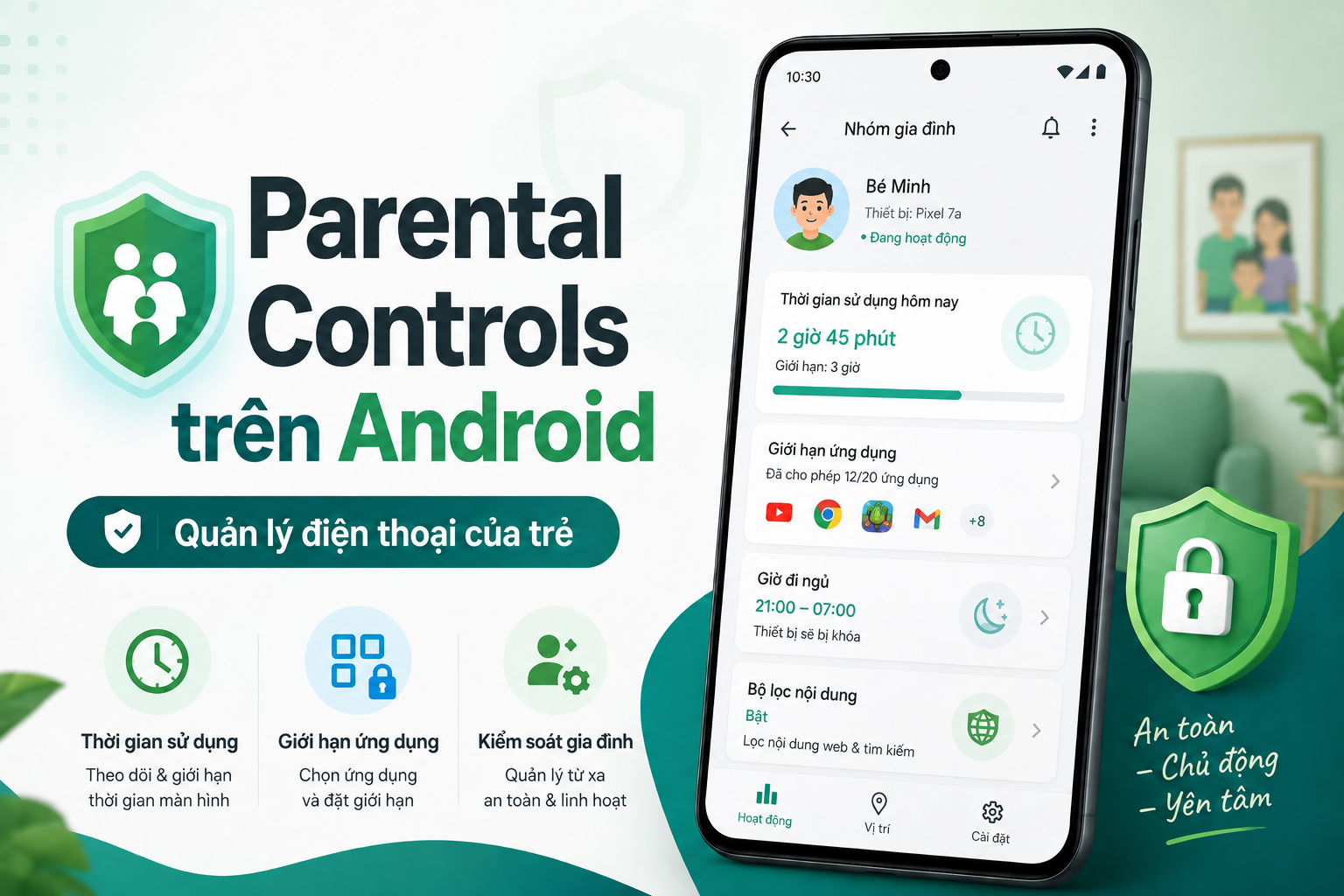 Cách bật và sử dụng Parental Controls trên Android để quản lý điện thoại của trẻ