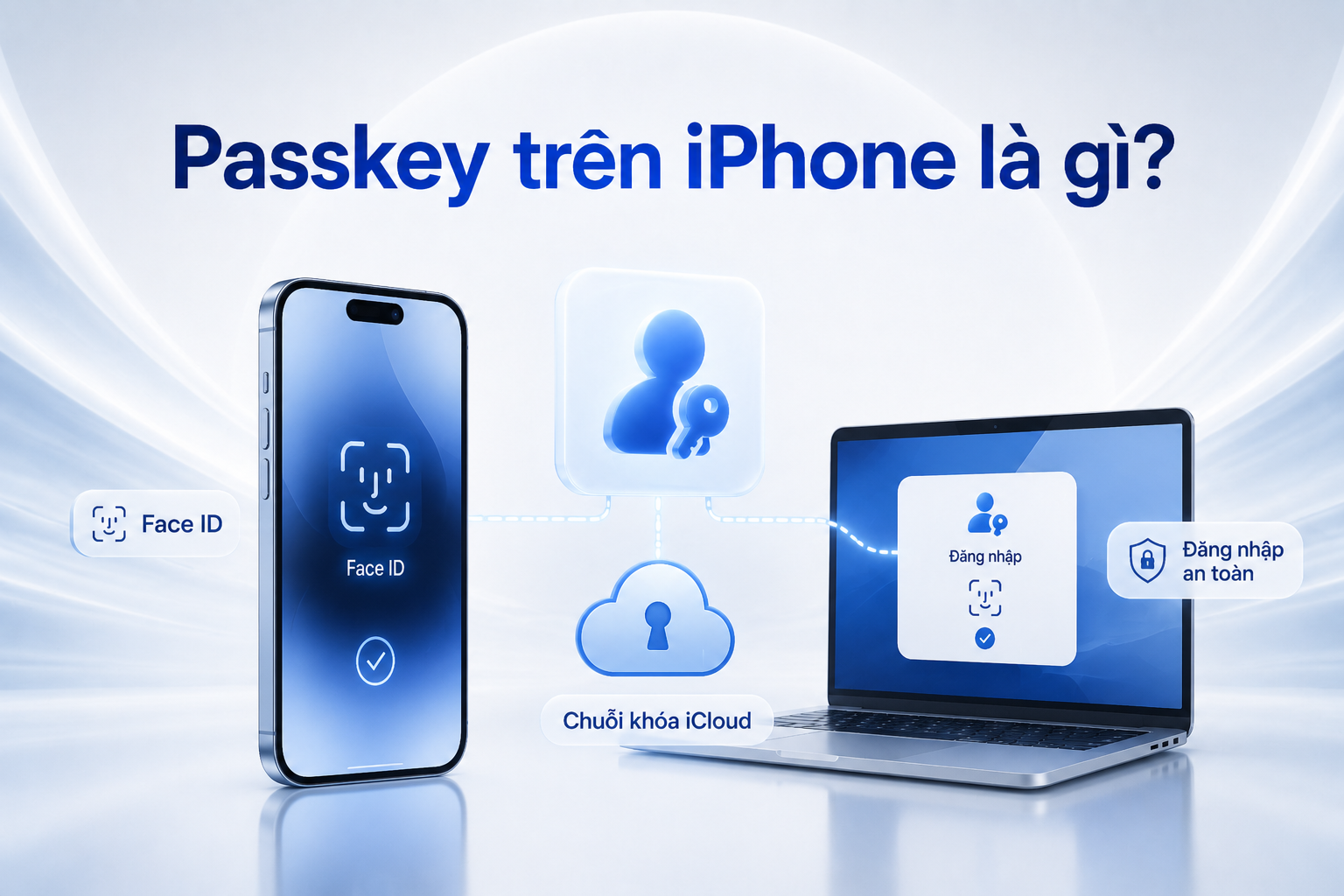 Passkey trên iPhone là gì? Đăng nhập bằng Face ID và đồng bộ an toàn qua Chuỗi khóa iCloud