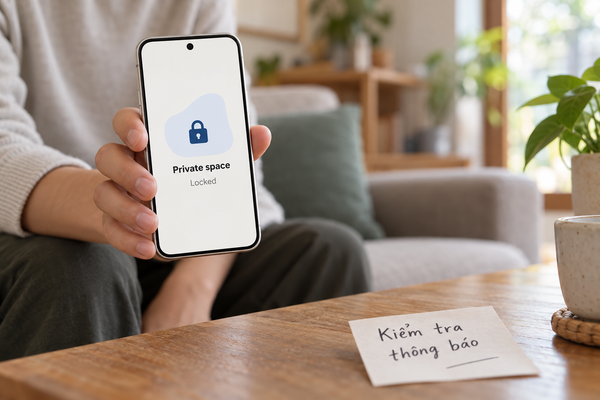Ứng dụng trong Private Space không báo tin nhắn có phải điện thoại bị lỗi