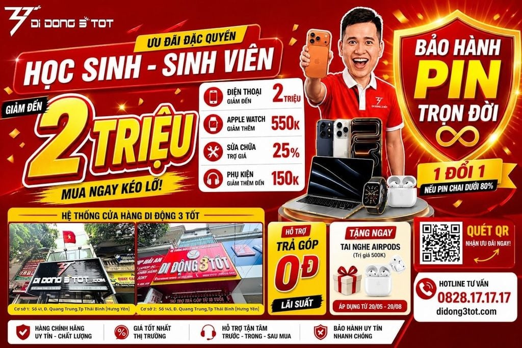 Ưu Đãi Học Sinh – Sinh Viên Tại Di Động 3 Tốt Năm 2026