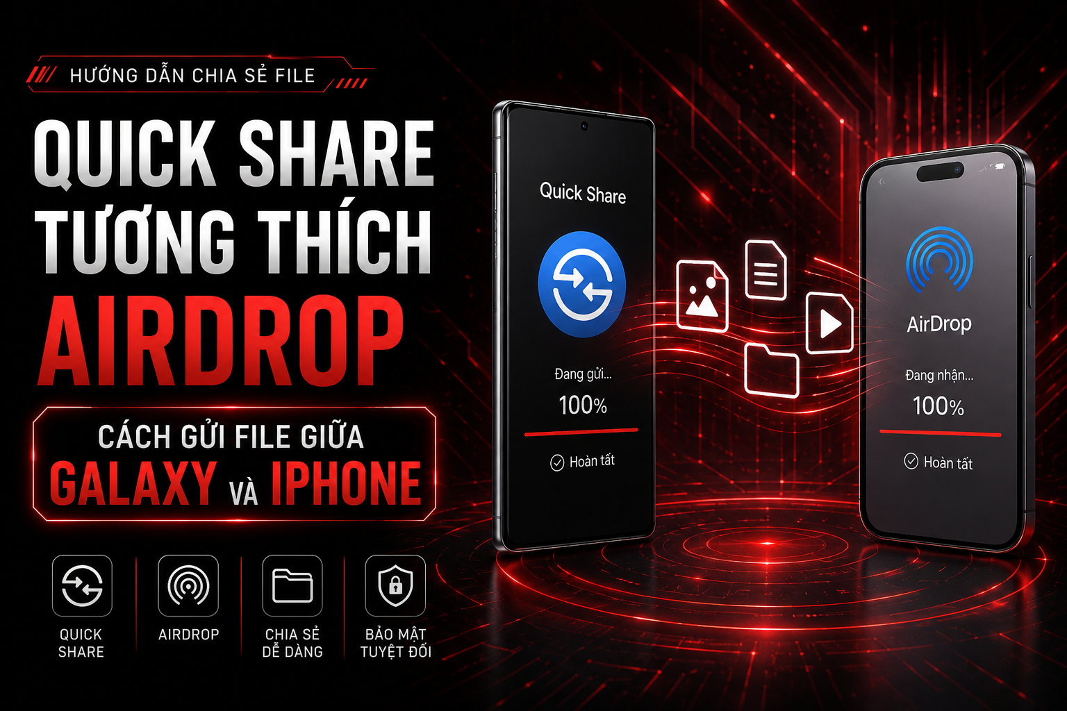 Quick Share và AirDrop: Cách gửi file Galaxy - iPhone