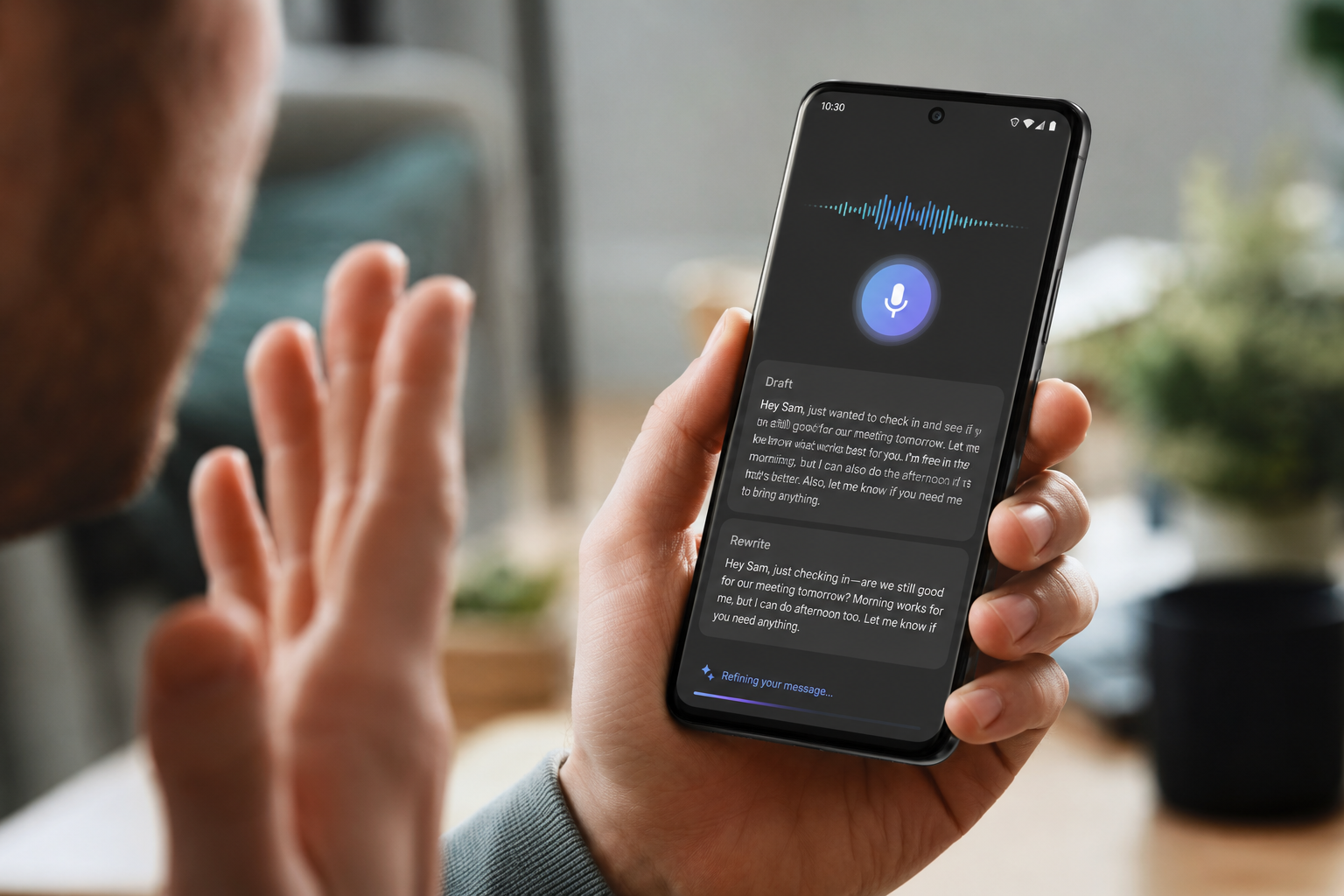 Rambler trên Android: nói tự nhiên rồi để AI viết lại thành tin nhắn gọn hơn
