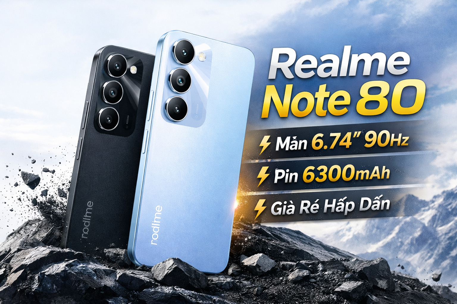 Realme Note 80 Ra Mắt: Màn Hình 6.74 Inch, 90Hz Và Pin 6300mAh