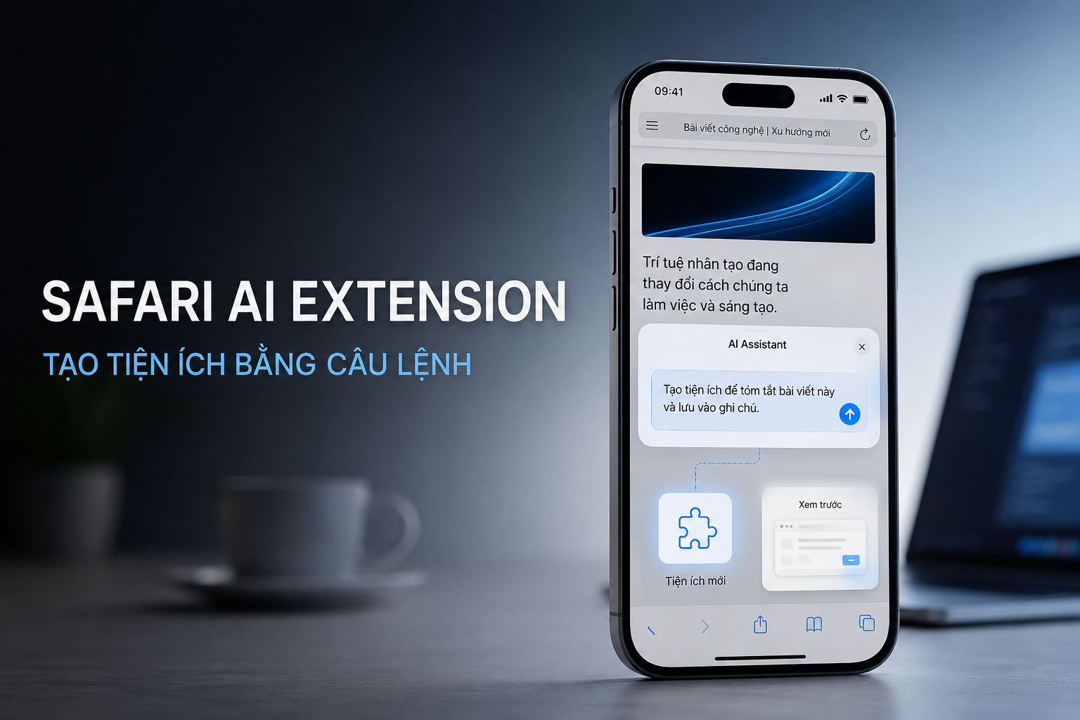 Safari trên iOS 27 có thể tạo Extension chỉ bằng câu lệnh: Người không biết lập trình có dùng được không?