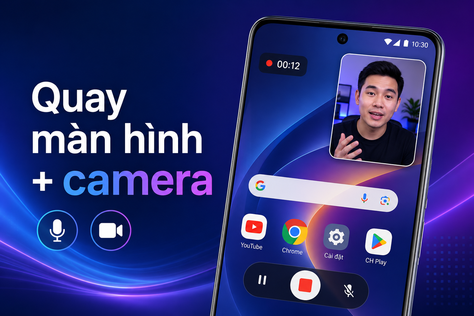 Screen Reactions trên Android 17: Quay màn hình kèm camera để làm video hướng dẫn