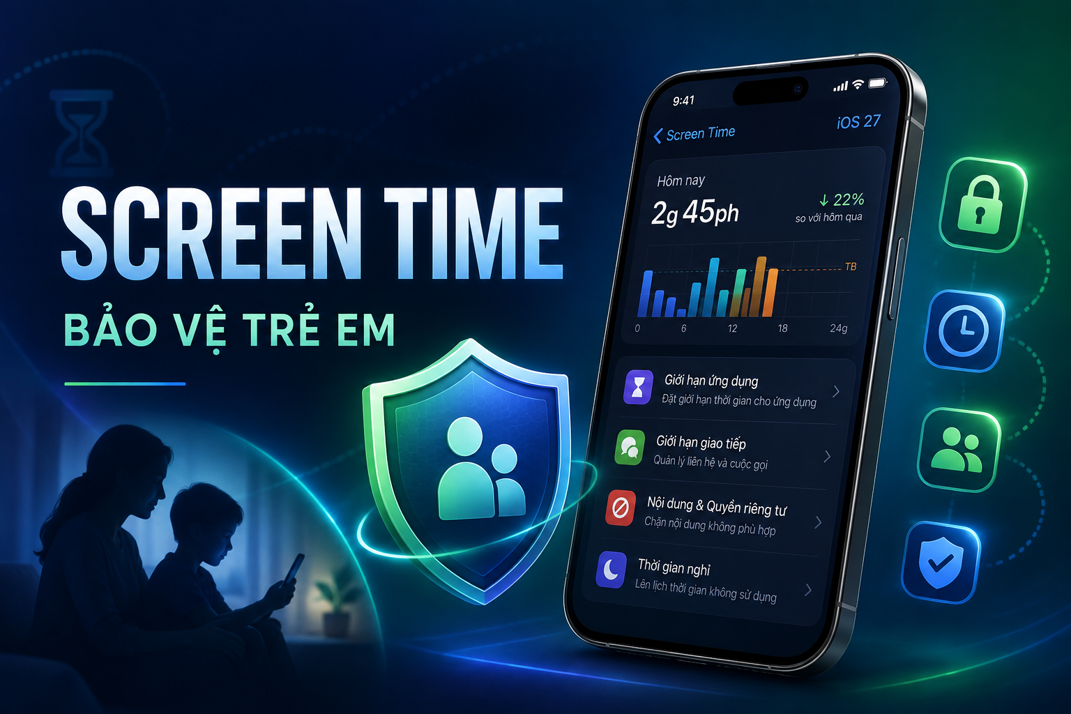 Screen Time trên iOS 27 thay đổi thế nào? Hướng dẫn phụ huynh bảo vệ trẻ khi dùng iPhone