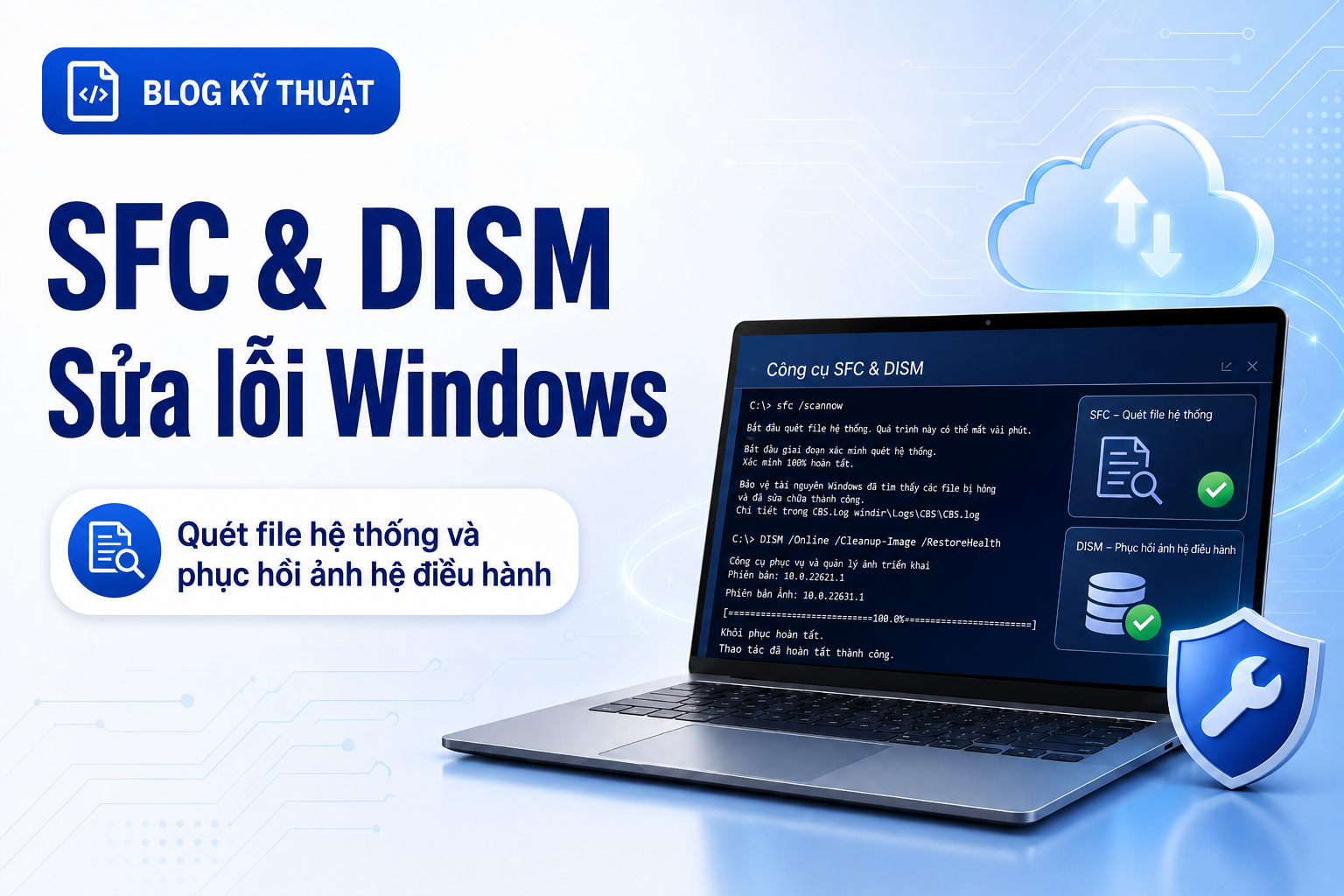 SFC và DISM trên Windows 11: Dùng lệnh nào trước khi file hệ thống bị lỗi?
