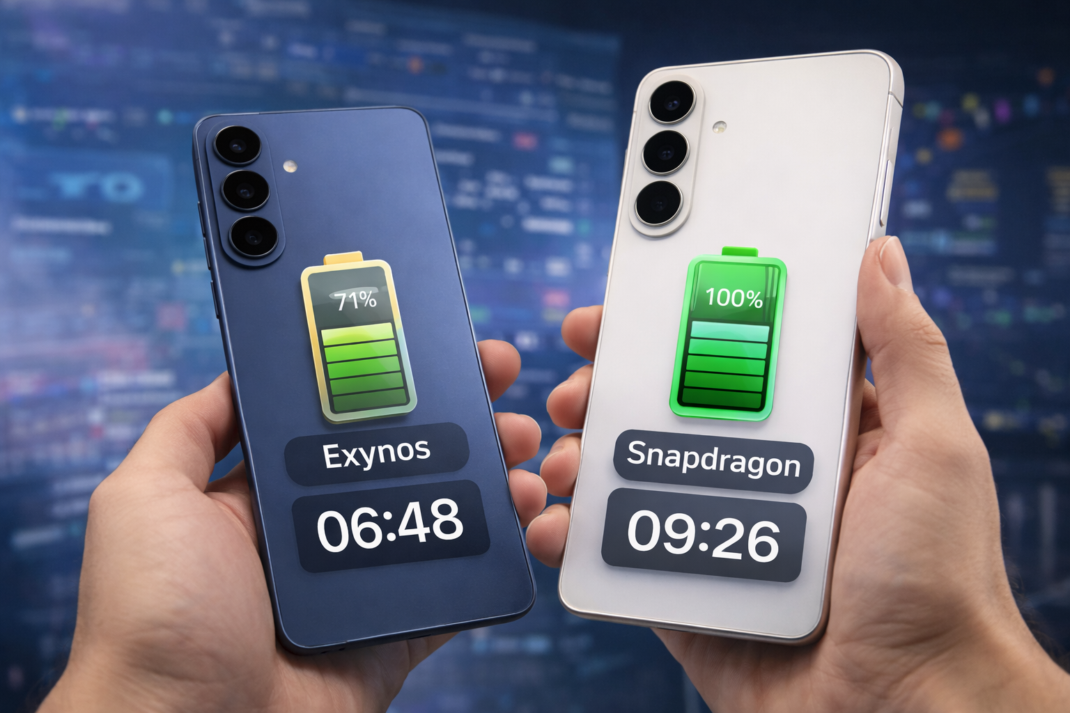 So sánh pin Galaxy S26 Exynos vs Snapdragon: Chênh lệch bất ngờ