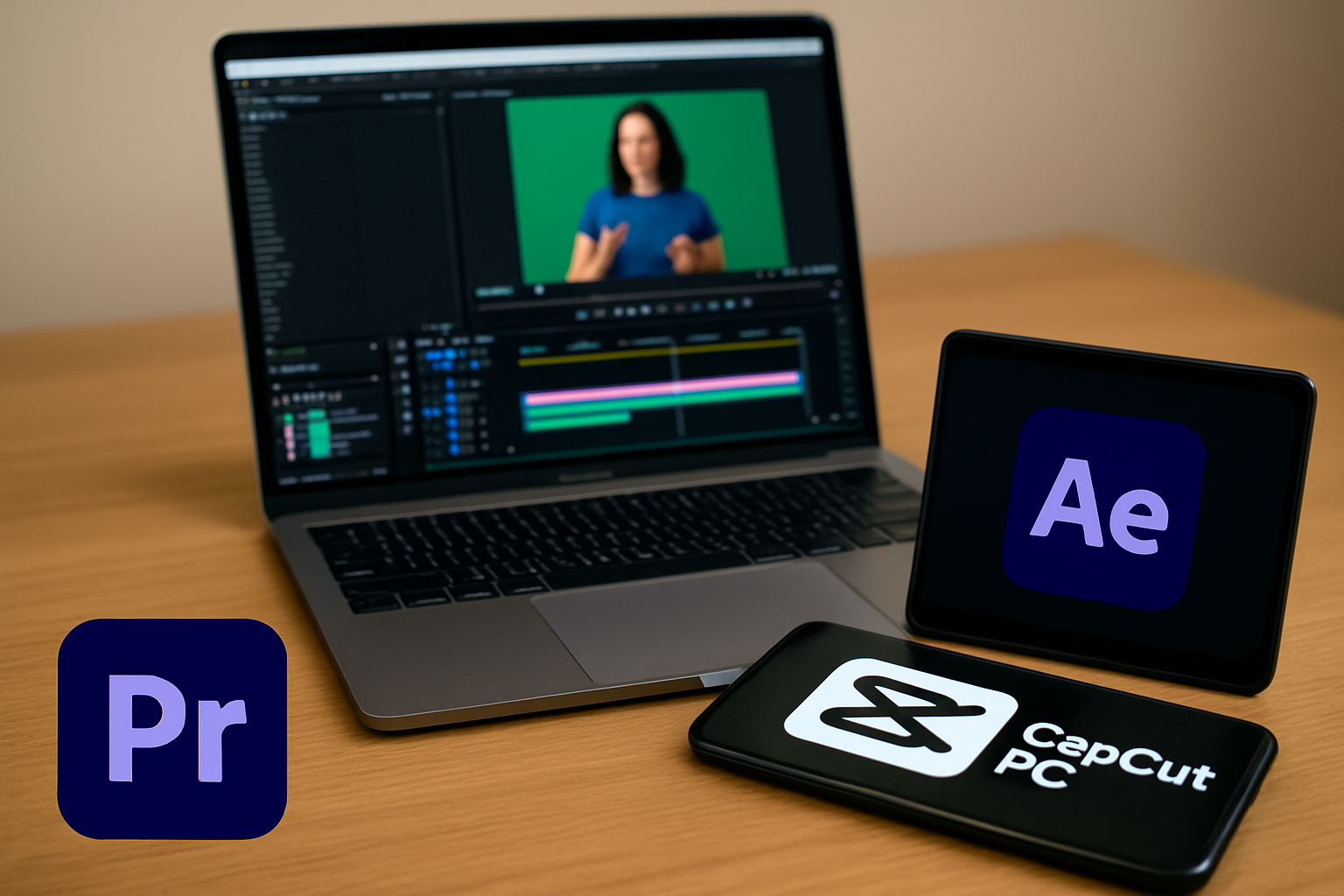 Tách nền video bằng AI: Premiere Pro – After Effects – CapCut PC (Auto Mask / RotoBrush 2 / Background Remove)