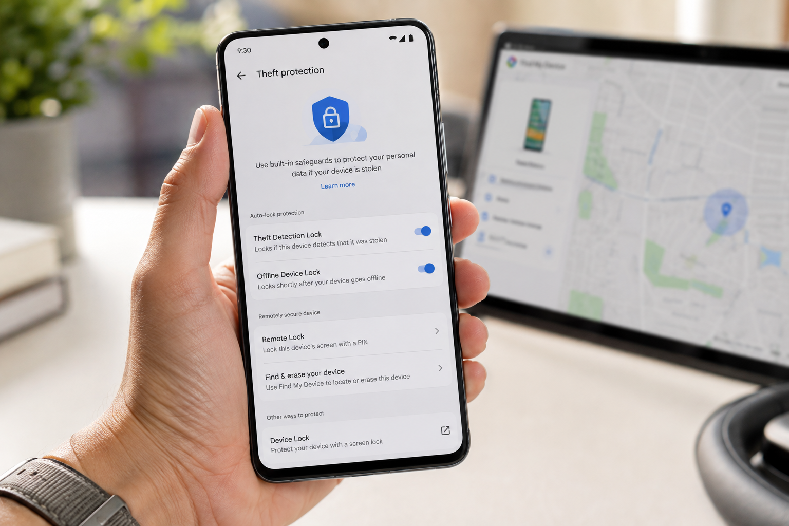 Theft Protection Android: 4 lớp khóa chống trộm nên bật trước khi mất máy