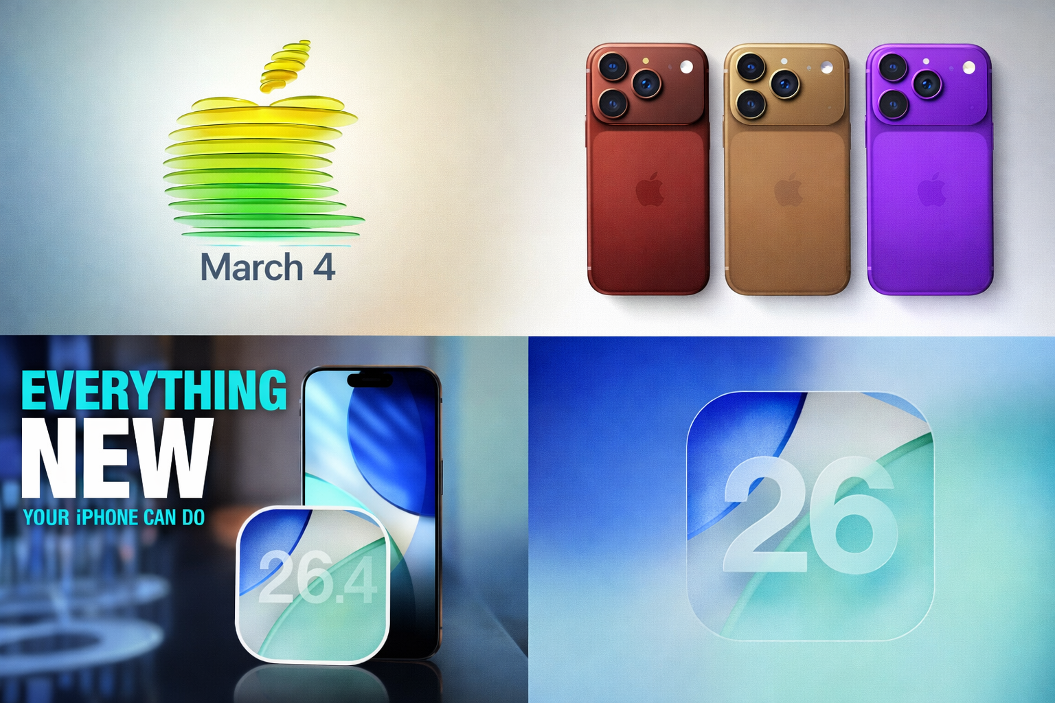 Tin tức nổi bật Apple 4/3: iOS 26.4 Beta, iPhone 18 Pro và loạt sản phẩm mới