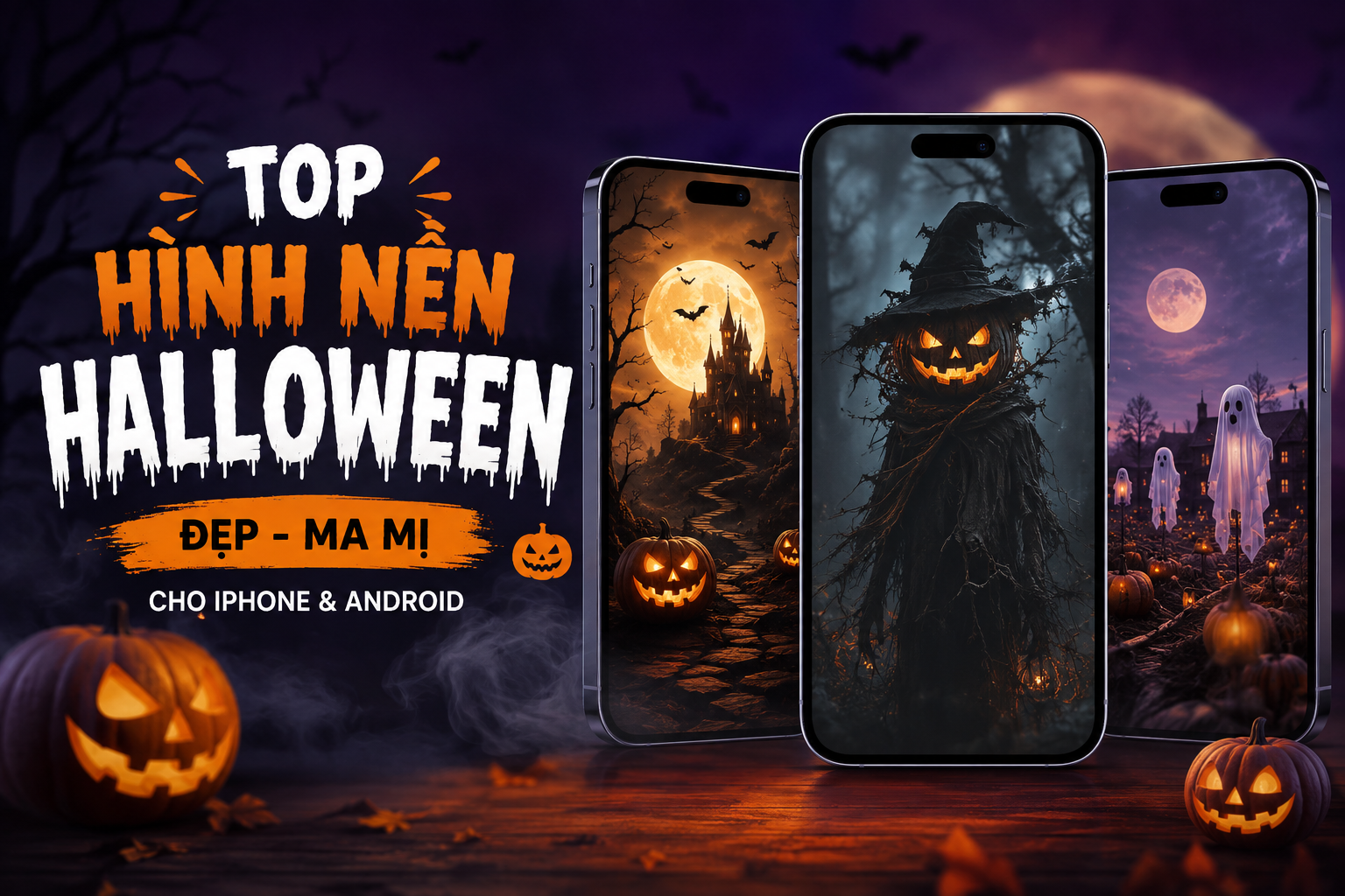 Top hình nền Halloween đẹp – Ma mị cho iPhone & Android