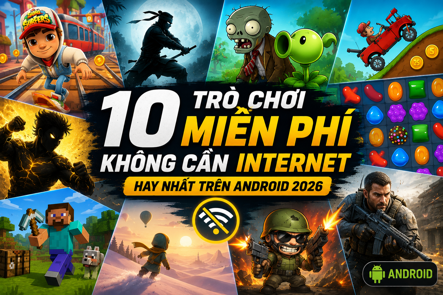 10 Trò Chơi Miễn Phí Không Cần Internet Hay Nhất Trên Android 2026