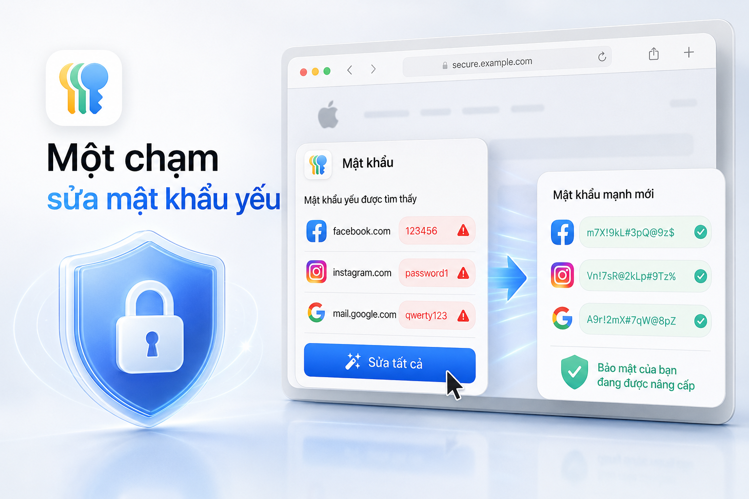 Ứng dụng Mật Khẩu tự sửa mật khẩu yếu: Cách hoạt động và 6 điều cần kiểm tra