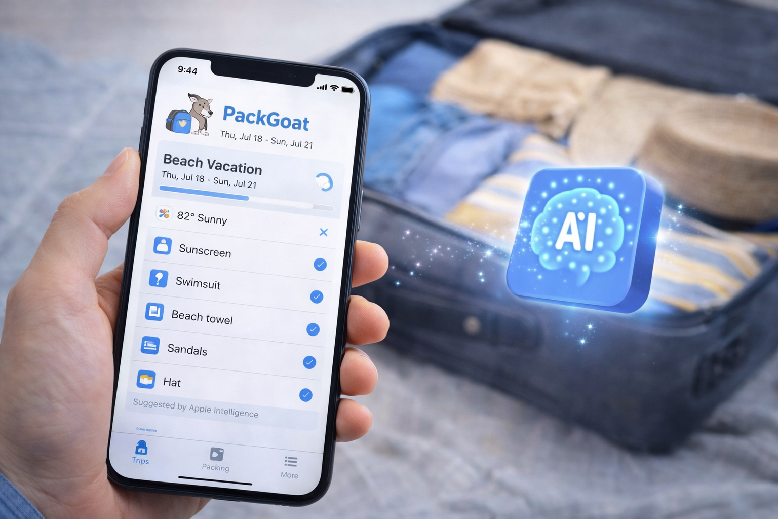 Ứng dụng PackGoat: Giải pháp thông minh giúp bạn chuẩn bị hành lý dễ dàng hơn