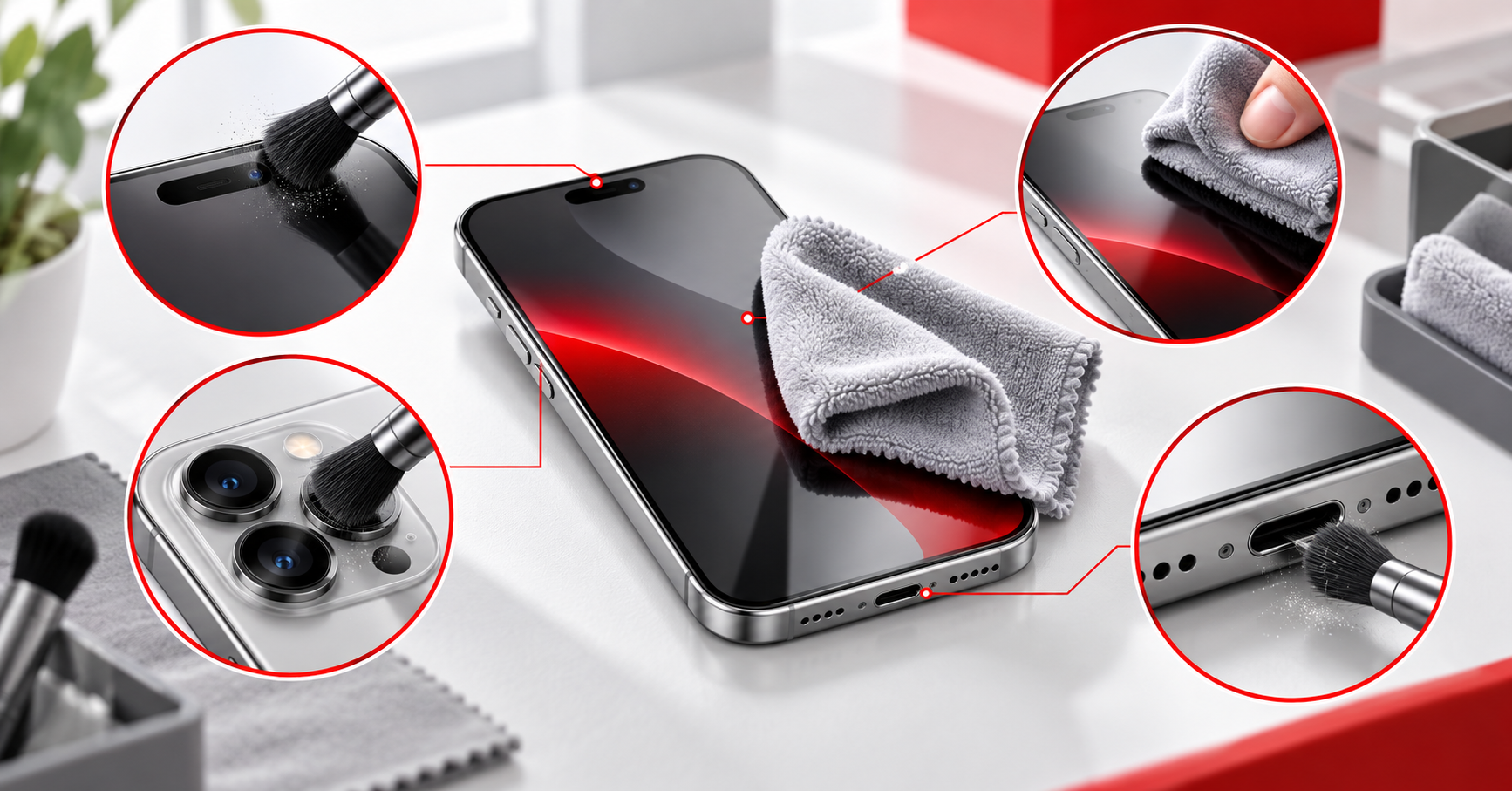 Cách vệ sinh loa camera và cổng sạc iPhone đúng cách tại nhà