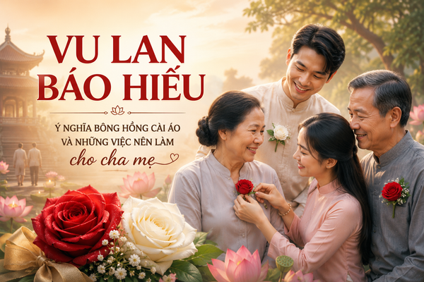 Vu Lan báo hiếu là gì? Ý nghĩa bông hồng cài áo và những việc nên làm cho cha mẹ